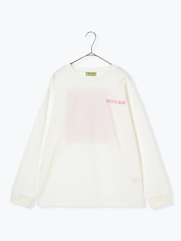 ショッパー柄 バックプリントロンT（ピンク/レッド/パープル