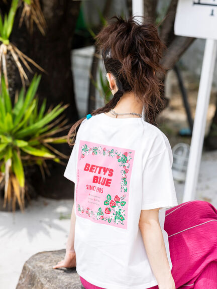 ショッパー柄 バックプリントTシャツ（ピンク/レッド/パープル）｜BETTY'S BLUE（ベティーズブルー）通販