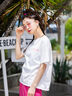 ショッパー柄 バックプリントTシャツ（ピンク/レッド/パープル）｜BETTY'S BLUE（ベティーズブルー）通販
