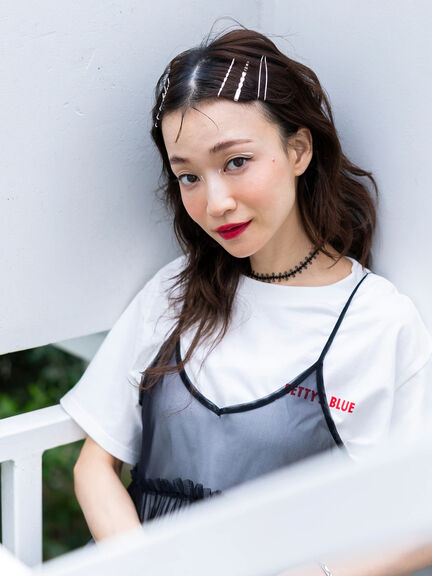 ショッパー柄 バックプリントTシャツ（ピンク/レッド/パープル）｜BETTY'S BLUE（ベティーズブルー）通販