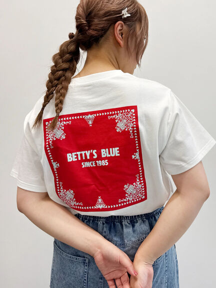 ショッパー柄 バックプリントTシャツ（ピンク/レッド/パープル）｜BETTY'S BLUE（ベティーズブルー）通販