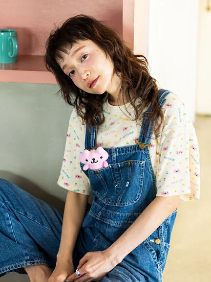 エイミーちゃん総柄プリント ワッフルT（クリーム）｜BETTY'S BLUE（ベティーズブルー）通販