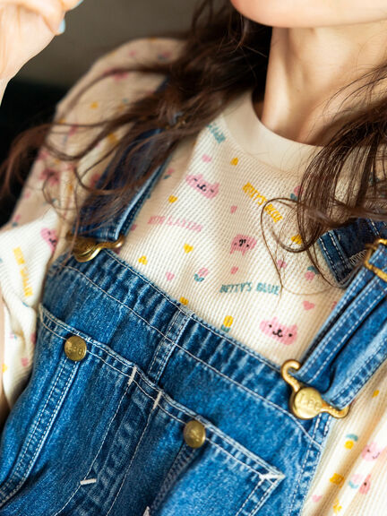 エイミーちゃん総柄プリント ワッフルT（クリーム）｜BETTY'S BLUE（ベティーズブルー）通販