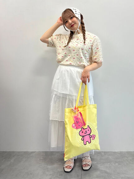 エイミーちゃん総柄プリント ワッフルT（クリーム）｜BETTY'S BLUE（ベティーズブルー）通販