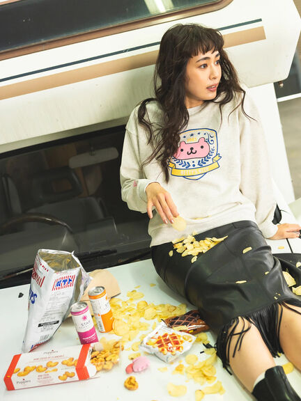 エイミーちゃん プリントプルオーバー（グレー）｜BETTY'S BLUE（ベティーズブルー）通販