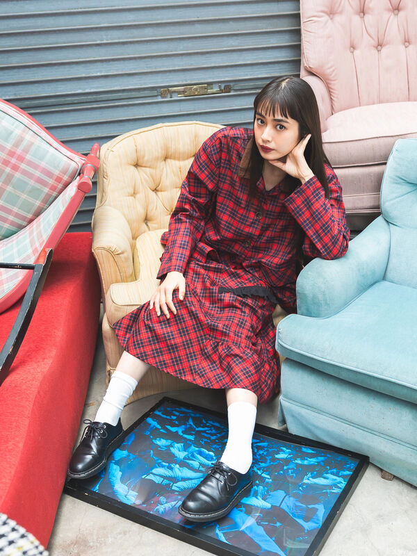 セール】 BETTY'S BLUE チェック柄スカート（レッド/ネイビー/ボトムス