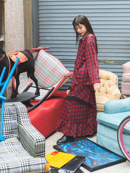 BETTY’S BLUE シャツジャケット（レッド/ネイビー）｜BETTY'S BLUE（ベティーズブルー）通販