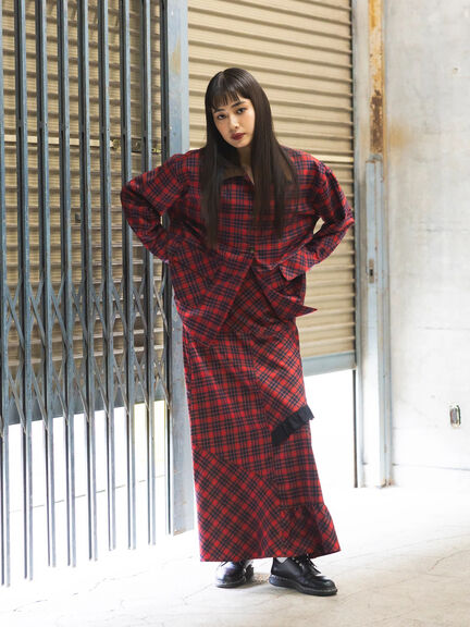 BETTY’S BLUE シャツジャケット（レッド/ネイビー）｜BETTY'S BLUE（ベティーズブルー）通販