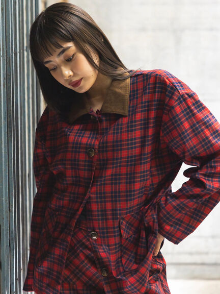 BETTY’S BLUE シャツジャケット（レッド/ネイビー）｜BETTY'S BLUE（ベティーズブルー）通販
