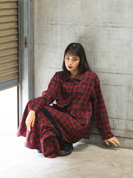 BETTY’S BLUE シャツジャケット（レッド/ネイビー）｜BETTY'S BLUE（ベティーズブルー）通販