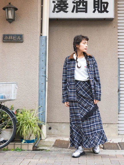 BETTY’S BLUE シャツジャケット（レッド/ネイビー）｜BETTY'S BLUE（ベティーズブルー）通販
