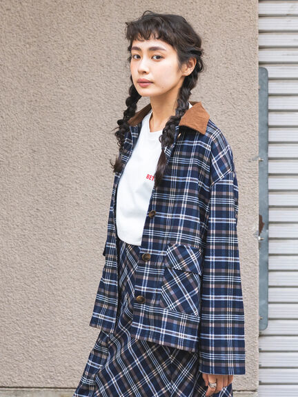 BETTY’S BLUE シャツジャケット（レッド/ネイビー）｜BETTY'S BLUE（ベティーズブルー）通販