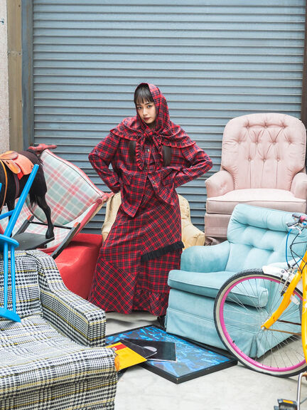 BETTY’S BLUE チェックストール（レッド/ネイビー）｜BETTY'S BLUE（ベティーズブルー）通販