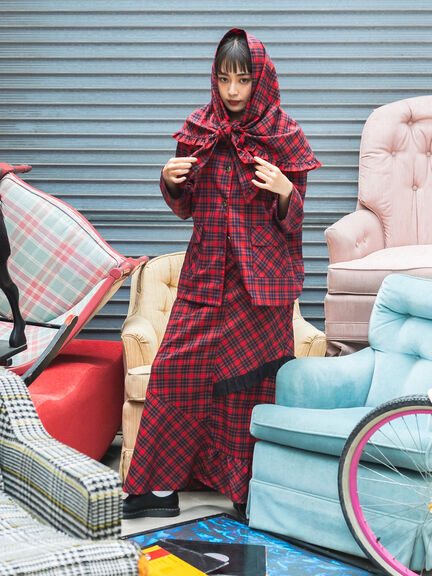 BETTY’S BLUE チェックストール（レッド/ネイビー）｜BETTY'S BLUE（ベティーズブルー）通販
