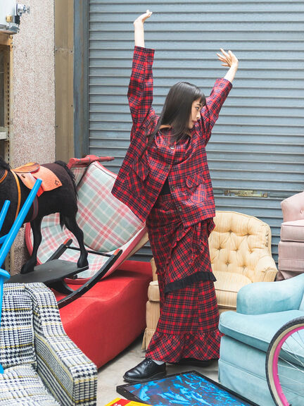 BETTY’S BLUE チェックストール（レッド/ネイビー）｜BETTY'S BLUE（ベティーズブルー）通販