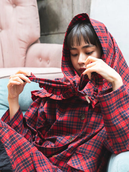 BETTY’S BLUE チェックストール（レッド/ネイビー）｜BETTY'S BLUE（ベティーズブルー）通販