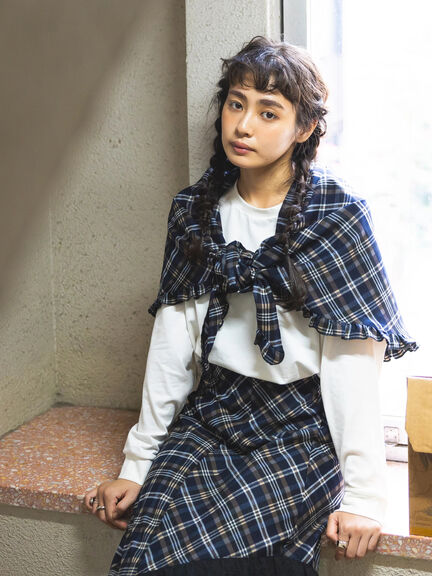 BETTY’S BLUE チェックストール（レッド/ネイビー）｜BETTY'S BLUE（ベティーズブルー）通販