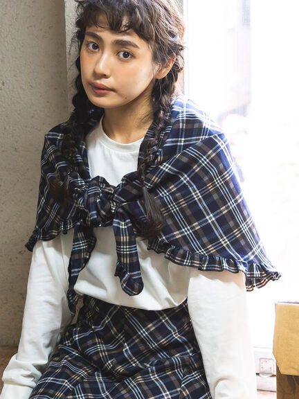 BETTY’S BLUE チェックストール（レッド/ネイビー）｜BETTY'S BLUE（ベティーズブルー）通販