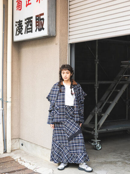 BETTY’S BLUE チェックストール（レッド/ネイビー）｜BETTY'S BLUE（ベティーズブルー）通販