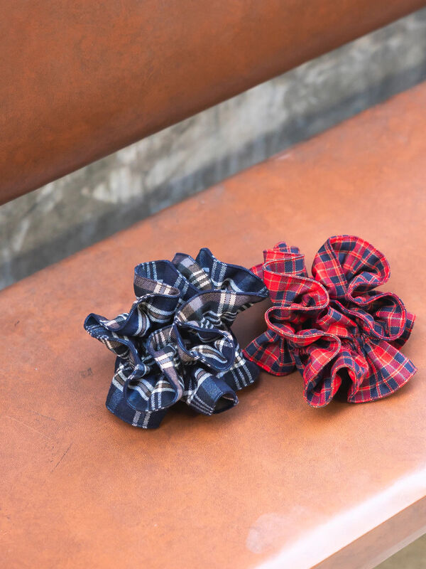 セール】 BETTY'S BLUE BIGシュシュ（レッド/ネイビー/アクセサリー