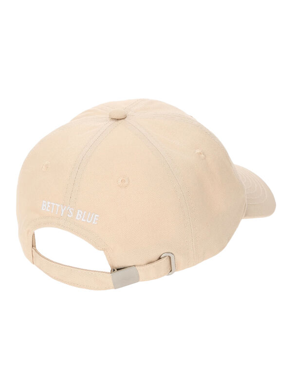 セール】 エイミーちゃん刺繍キャップ（ブラック/ベージュ