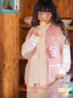 セール】 もこもこフリースベスト（ピンク/アウター/ベスト）| BETTY&