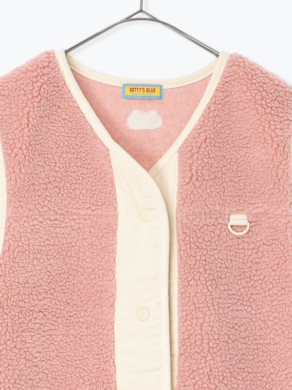 セール】 もこもこフリースベスト（ピンク/アウター/ベスト）| BETTY&