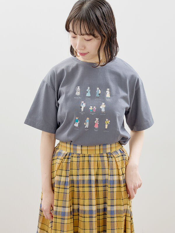 【60周年アニバーサリー】プリントTシャツ オールキャラクターズ（チャコールグレー）｜CAN 60th Anniversary items（キャン60thアニバーサリーアイテム）通販