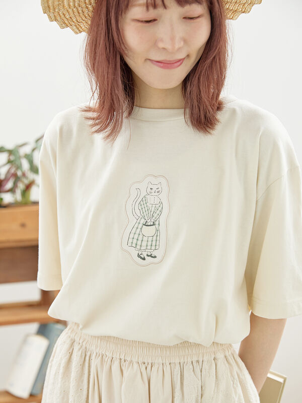 【60周年アニバーサリー】キャラクターTシャツ Samansa Mos2（キナリ）｜CAN 60th Anniversary items（キャン60thアニバーサリーアイテム）通販