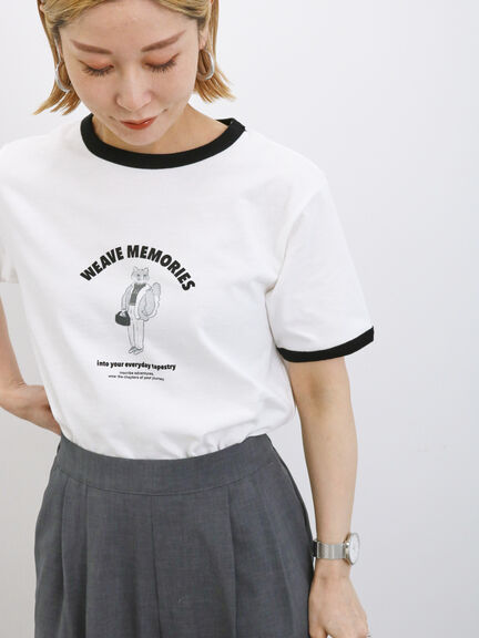 【60周年アニバーサリー】キャラクターTシャツ Samansa Mos2 blue（オフホワイト）｜CAN 60th Anniversary items（キャン60thアニバーサリーアイテム）通販