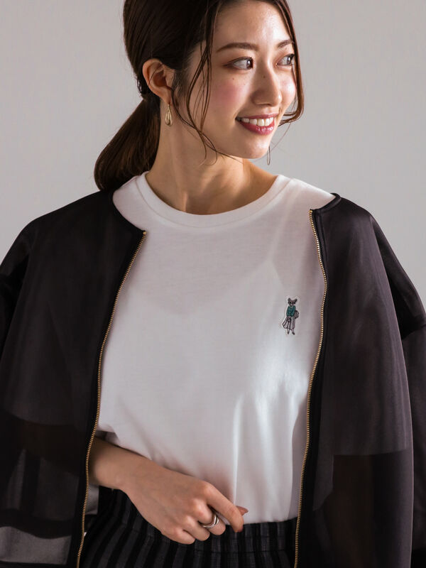 【60周年アニバーサリー】キャラクターTシャツ Techichi（オフホワイト）｜CAN 60th Anniversary items（キャン60thアニバーサリーアイテム）通販