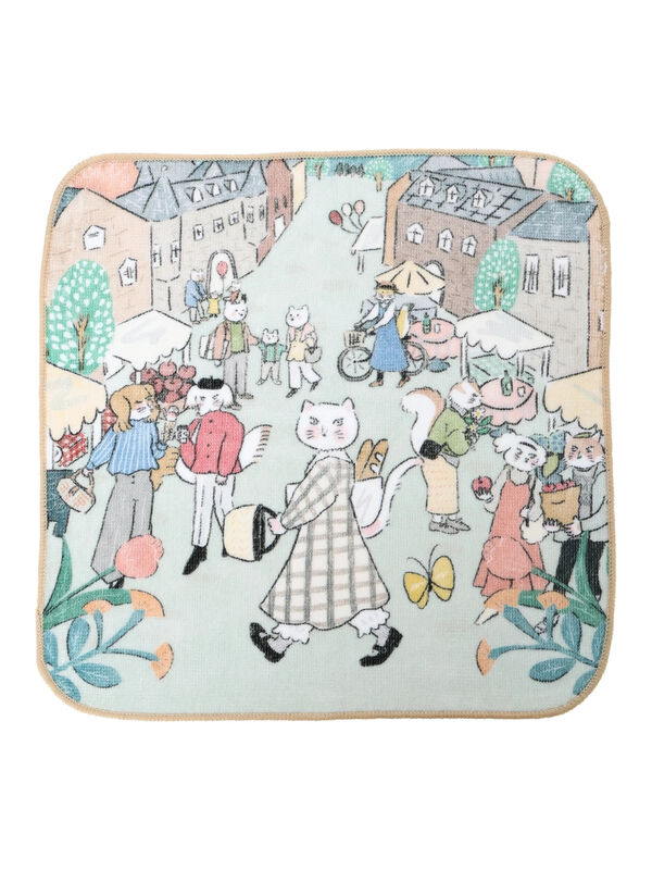 セール】 60周年記念ハンドタオル（ベージュ/ミント/雑貨/タオル