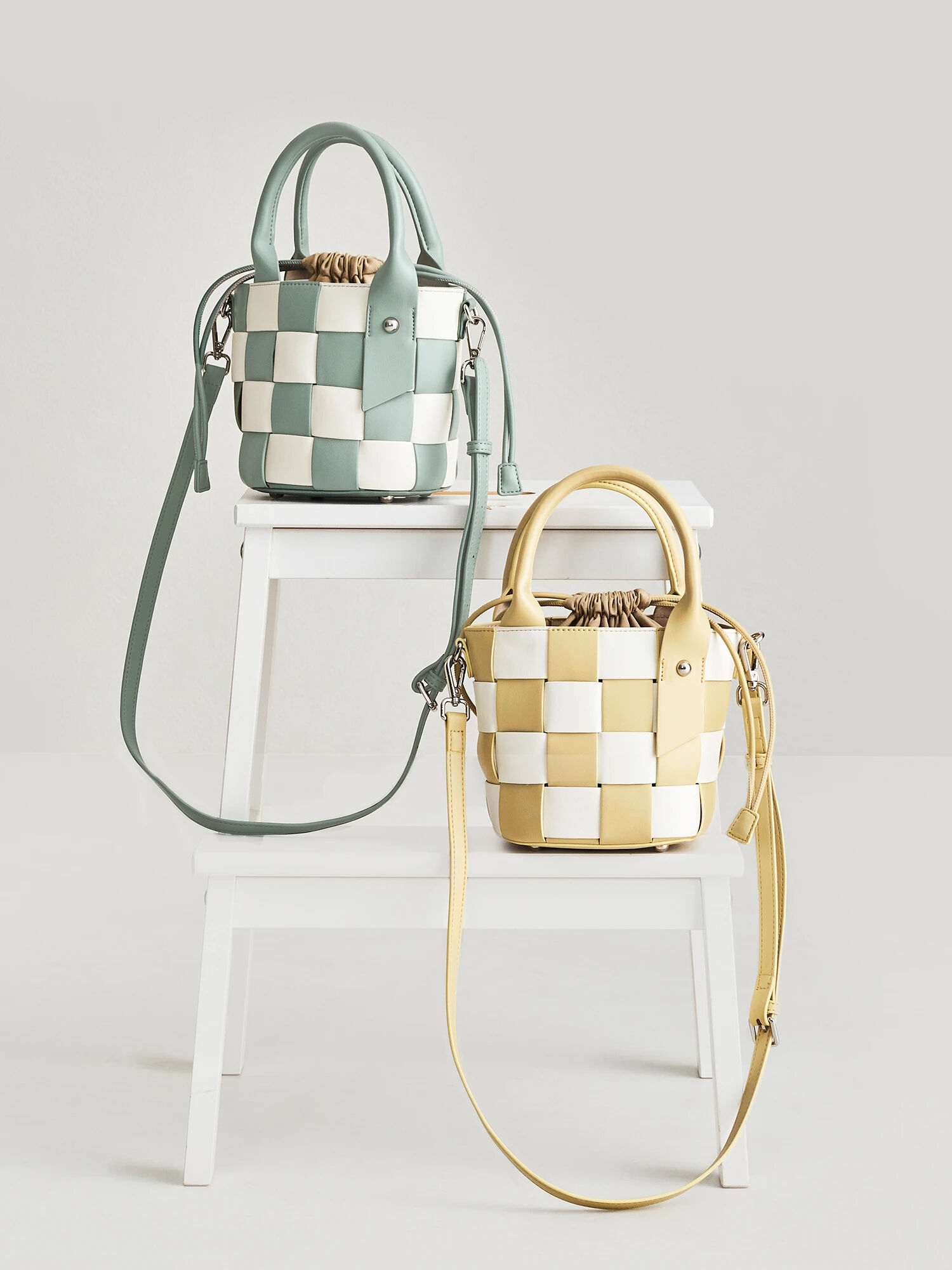 DESPRES ストローバック イエロー 編み込みデザイン ショルダー　ハンド sb-bag695_1.jpg
