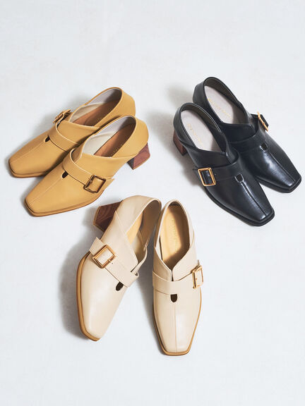 モデルサイズ☆美品❤ドルチェ＆ガッバーナ ロゴプレート ストラップパンプス 茶 モデルサイズ☆美品❤ドルチェ＆ガッバーナ ロゴプレート
