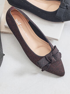 黒ラメベルベットビジューリボンパンプス 24cm 楽天市場】【60%OFF】【22.0cm〜25.5cm】RANDA/ランダ/2WAY