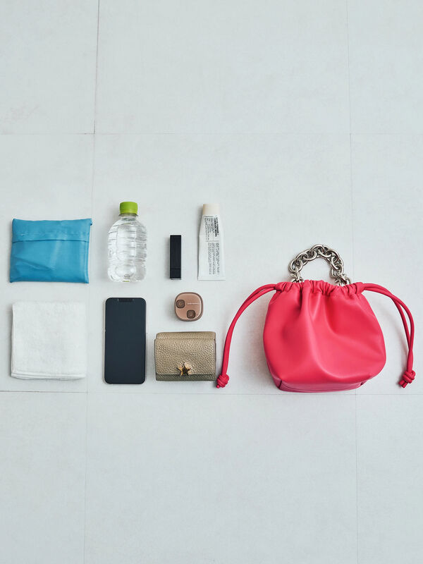 セール】 2way巾着ミニバッグ（ホワイト/ブラック/ピンク/バッグ