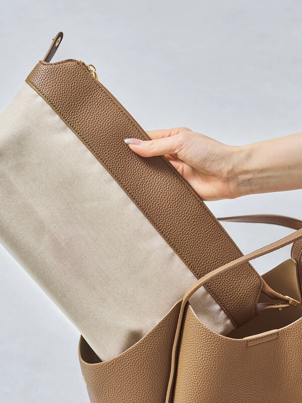 インバッグ付きトートバッグ（ブラック/ブラウン/バッグ/バッグ