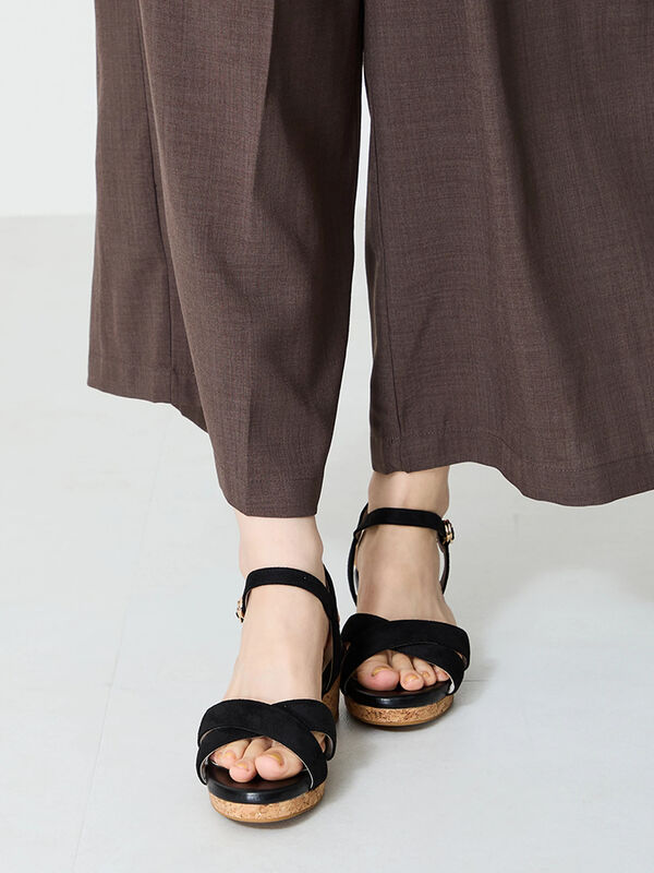 【未使用級】ビバイア アーモンドトゥ ウェッジヒール サンダル 24㎝ オレンジ trim_ofalv_itemfe8ccc6abce511e