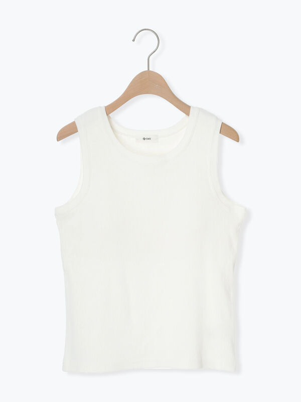 セール】 ピグメント加工カップ付ノースリーブ（オフホワイト