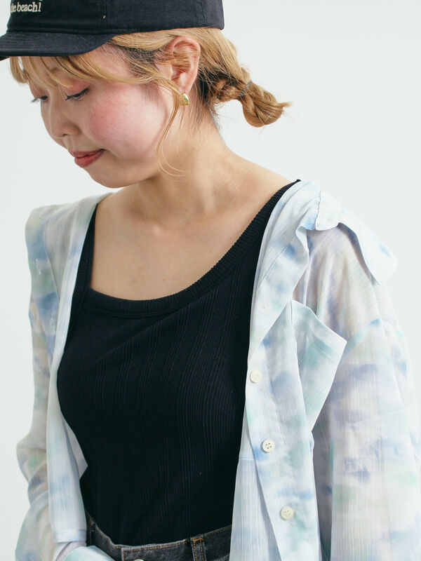 ランダムリブカップ付アシメキャミソール（ブラック）｜SM2（エスエムツー）通販