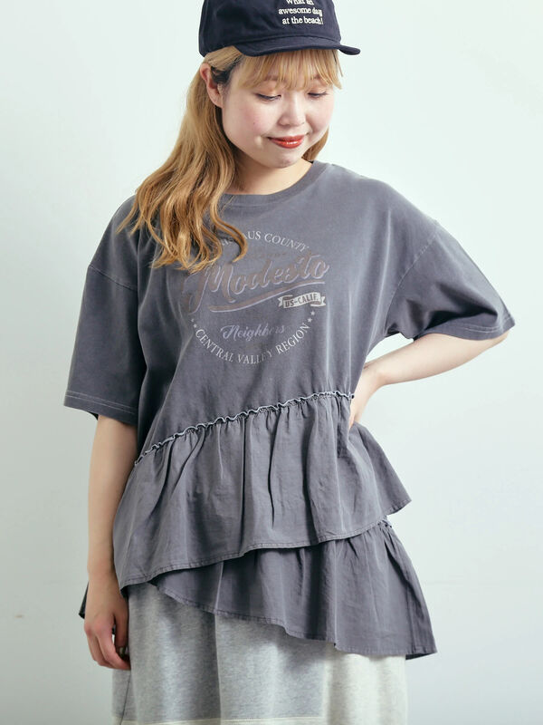 ピグメント加工ドッキングロゴプリントTシャツ（チャコールグレー）｜SM2（エスエムツー）通販