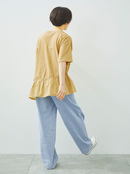 ピグメント加工ドッキングロゴプリントTシャツ（オフホワイト/チャコールグレー/イエロー/ブルー）｜SM2（エスエムツー）通販