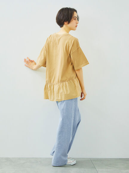 ピグメント加工ドッキングロゴプリントTシャツ（オフホワイト/チャコールグレー/イエロー/ブルー）｜SM2（エスエムツー）通販