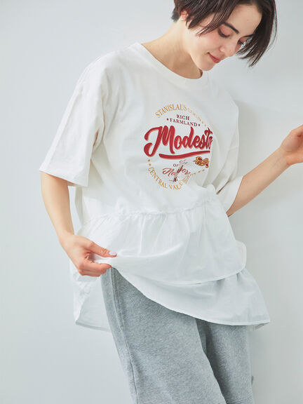 ピグメント加工ドッキングロゴプリントTシャツ（オフホワイト/チャコールグレー/イエロー/ブルー）｜SM2（エスエムツー）通販