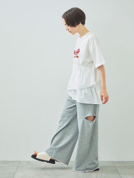 ピグメント加工ドッキングロゴプリントTシャツ（オフホワイト/チャコールグレー/イエロー/ブルー）｜SM2（エスエムツー）通販