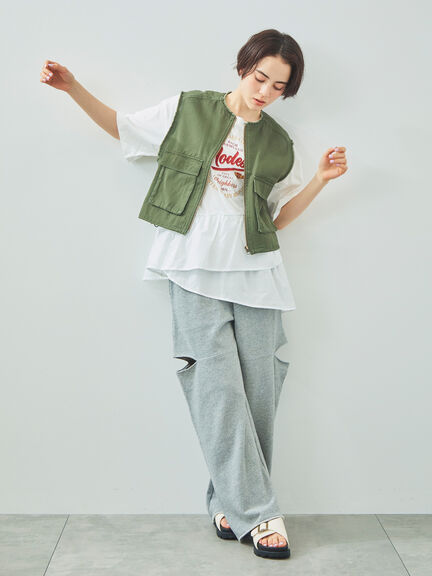 ピグメント加工ドッキングロゴプリントTシャツ（オフホワイト/チャコールグレー/イエロー/ブルー）｜SM2（エスエムツー）通販