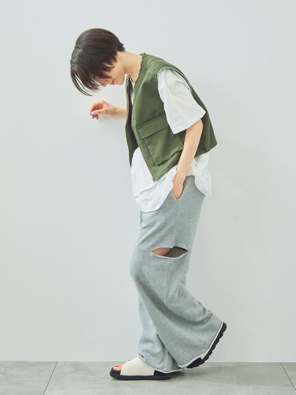 ピグメント加工ドッキングロゴプリントTシャツ（オフホワイト/チャコールグレー/イエロー/ブルー）｜SM2（エスエムツー）通販