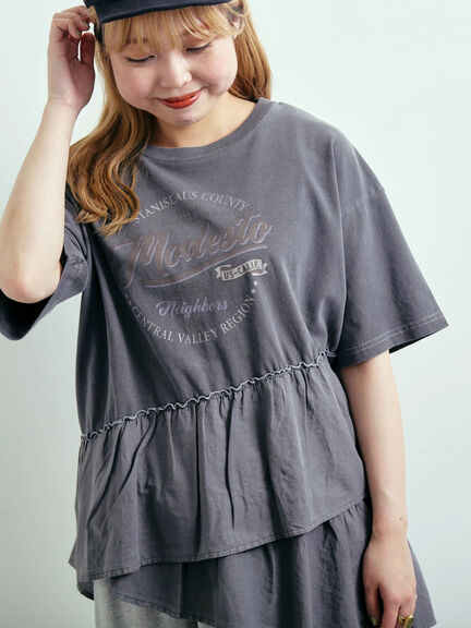 ピグメント加工ドッキングロゴプリントTシャツ（オフホワイト/チャコールグレー/イエロー/ブルー）｜SM2（エスエムツー）通販