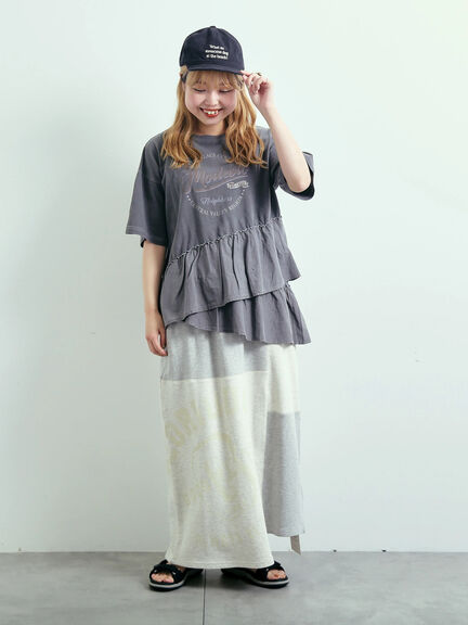 ピグメント加工ドッキングロゴプリントTシャツ（オフホワイト/チャコールグレー/イエロー/ブルー）｜SM2（エスエムツー）通販