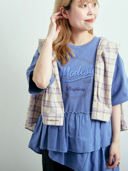 ピグメント加工ドッキングロゴプリントTシャツ（オフホワイト/チャコールグレー/イエロー/ブルー）｜SM2（エスエムツー）通販